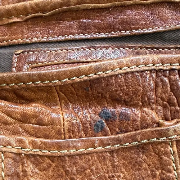 Vintage Y2K Ruehl No. 925 (A&F) Oversize Messenger Brown Leather Bag Academia - Picture 12 of 16